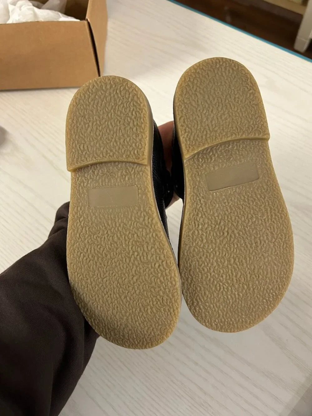 Boden Black Mini Leather T-bar Flats Size 26 (EU) and Size 9.5 (US)